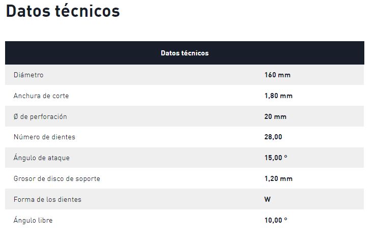 DISCO SIERRA FESTOOL 160X1,8X20 205551 3