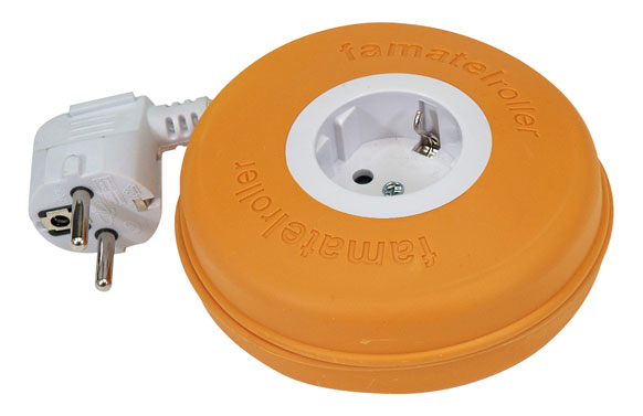 ENROLLACABLE ROLLER 3X1,5 2 M-NARANJA