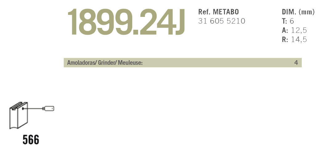 ESCOBILLAS PVC METABO 1899Ref. METABO 31 2