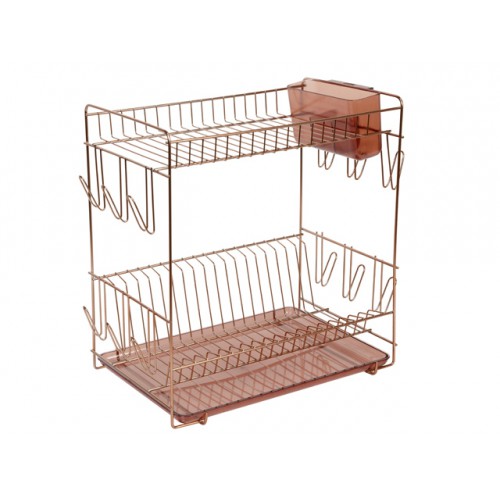 ESCURREPLATOS INOX.18/8 COBRE GRANDE