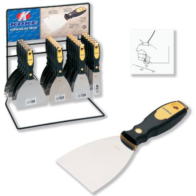 ESPATULA RIG.BISEL. INOX  75 MM