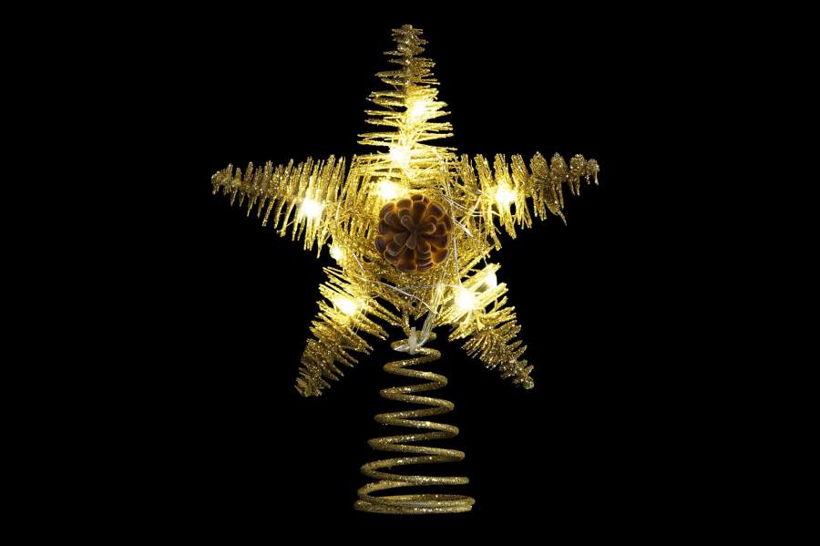 ESTRELLA LED 18X5X20 3AA ARBOL DORADO 2