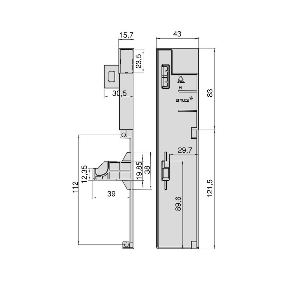 FIJACION CONCEPT GRIS   185      3113223 3