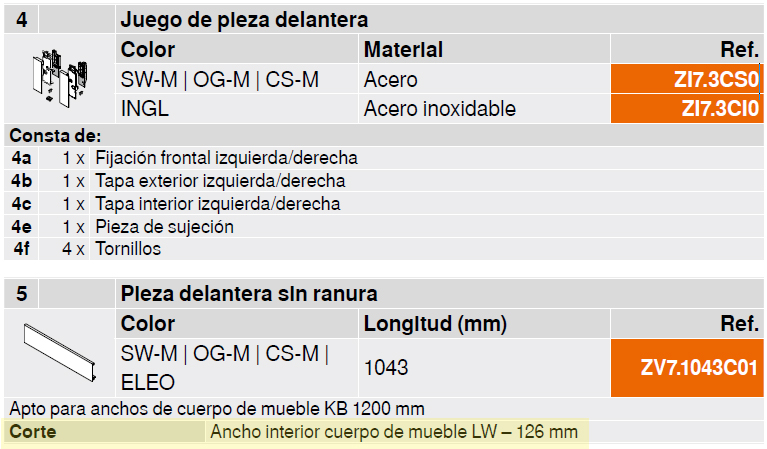 FIJACION C.INT.(C) ZI7.3CS0BL   LEGRABOX 2