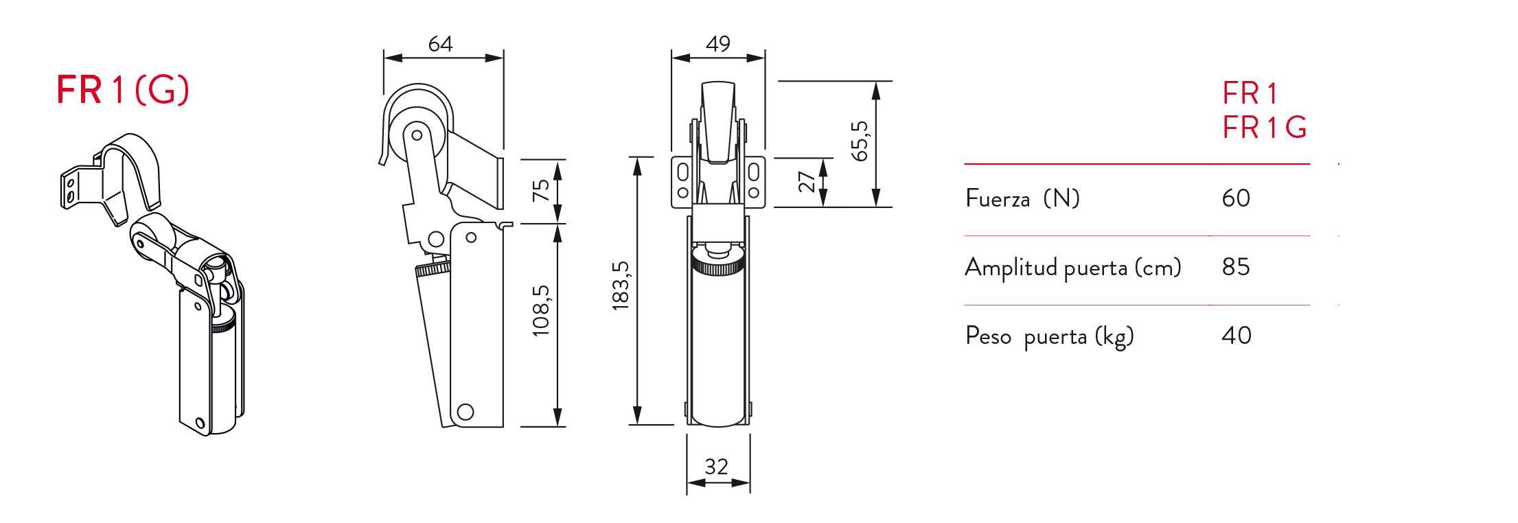 FRENO RETENEDOR FR 1 PLATA 0112.01 2