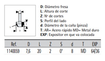 FRESA VIRUTEX 11.40.059 2