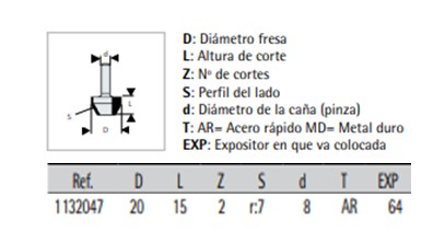 FRESA VIRUTEX 11.32.047 2