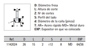 FRESA VIRUTEX 11.42.024 2