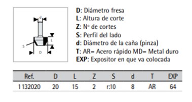 FRESA VIRUTEX 11.32.020 2