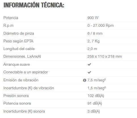 FRESADORA 8MM 900W MT        M3601B 3