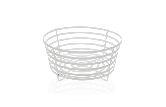 FRUTERO REDONDO METALICO  BLANCO MATE