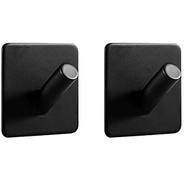 GANCHO ADHESIVO G. (2UND) NEGRO MATE -BL