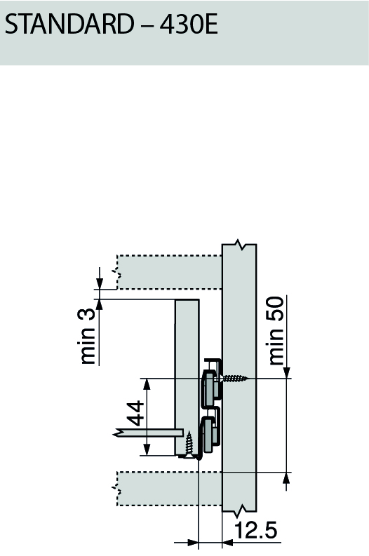 GUIA P/CAJONES BS-430E BLUM    250MM 2