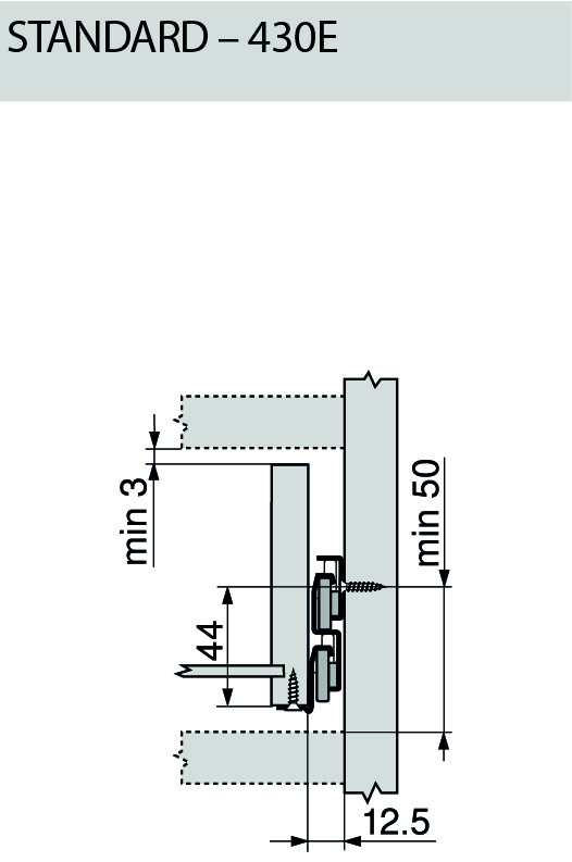 GUIA P/CAJONES BS-430E BLUM    500MM 2