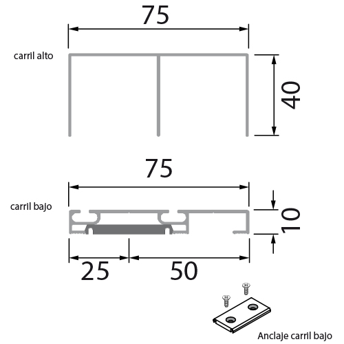 GUIA KIT KG-75-40 (A02) PLATA 4 MTS 2