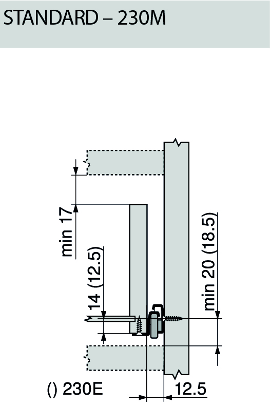 GUIA P/CAJONES BS-230M BLUM    250MM 2