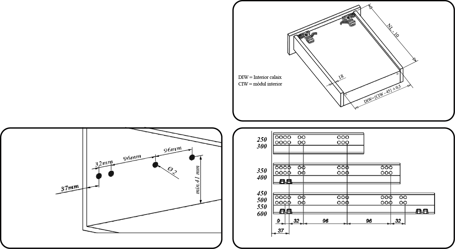 GUIA SMART SLIDE SOFT 40KG (300MM)C/FIJA 3