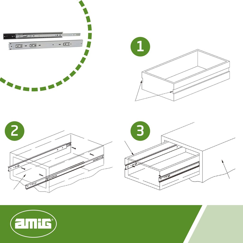 GUIA CAJON 36-300X45 FRENO ACERO 3