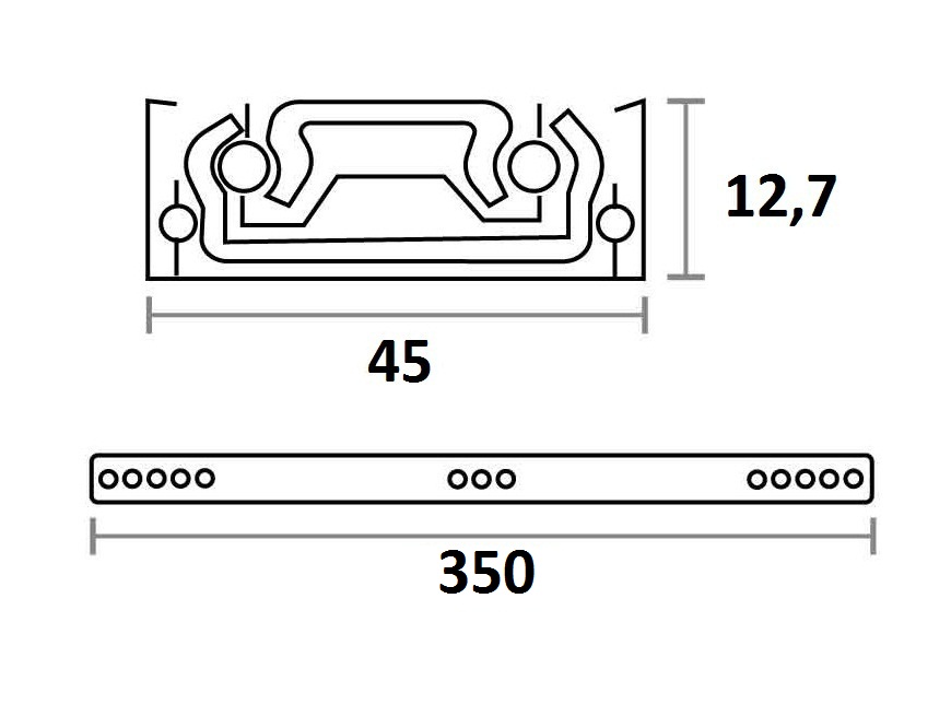 GUIA CAJON TELESCOPICA EXTRACCION TOTAL 45 X 350 MM CINCADA 78035 2