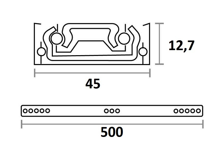 GUIA CAJON TELESCOPICA EXTRACCION TOTAL 45 X 500 MM CINCADA 78050 2