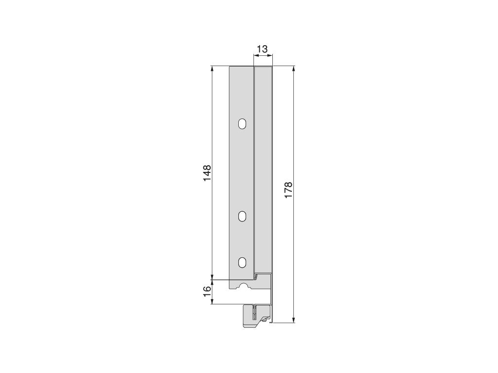 GUIA CAJON VERTEX 3D BL  178X350 3185612 3