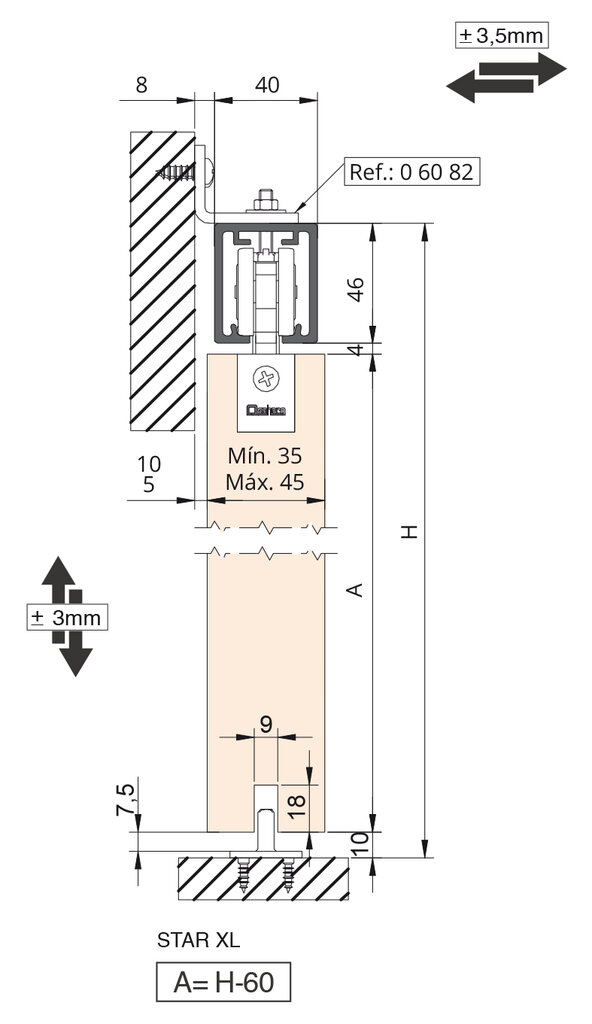 GUIA SAHECO STAR XL (160 KG) NEGRO (MTS) 3