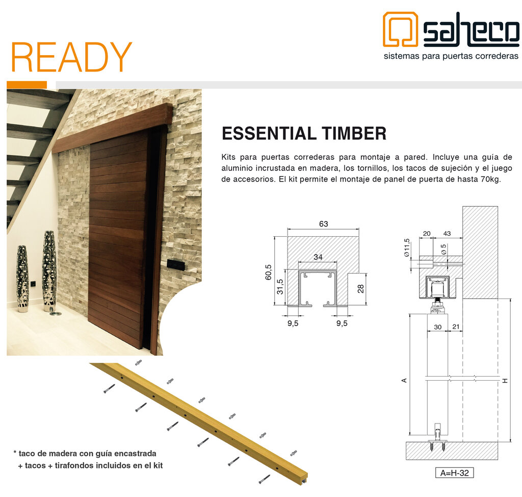 GUIA SAHECO READY 2MT 094832 ALUMINI/MAD 4