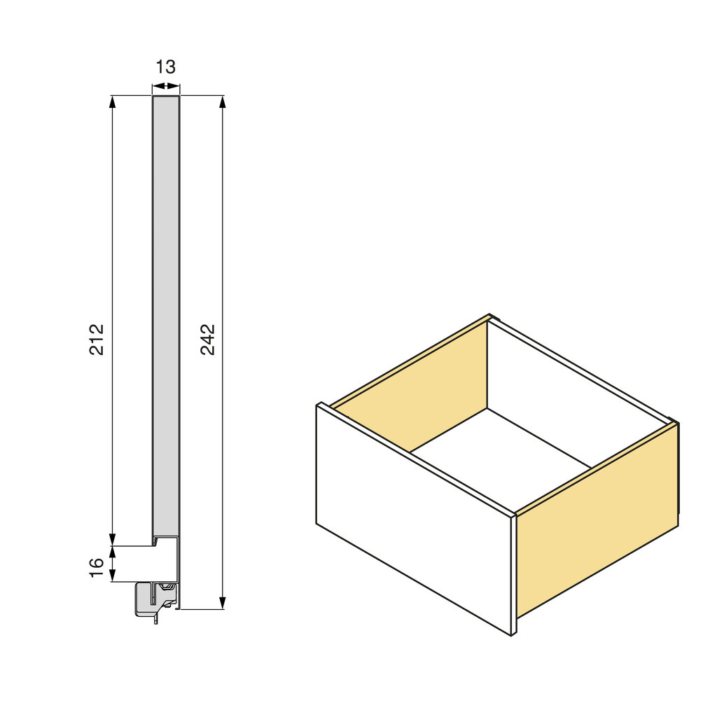 GUIA CAJON VERTEX 3D(GA) 242X500 3179435 2