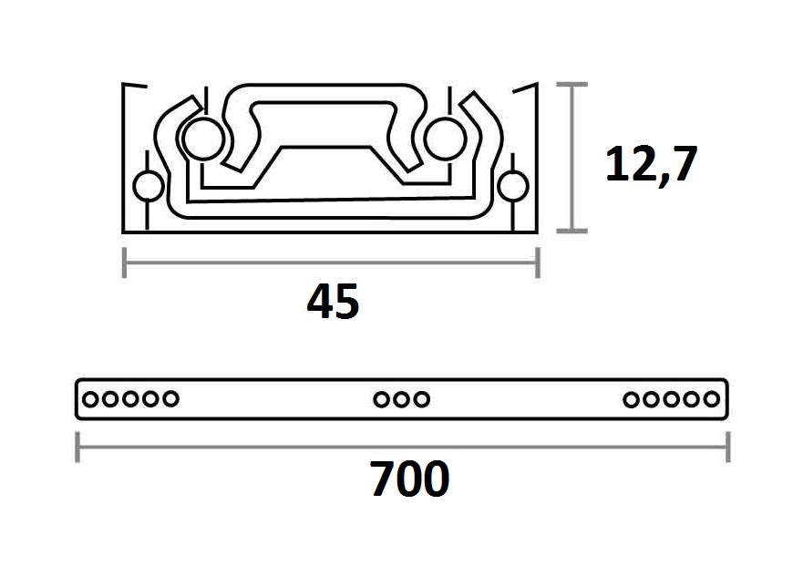 GUIA CAJON TELESCOPICA EXTRACCION TOTAL 45 X 700 MM CINCADA 78070 2
