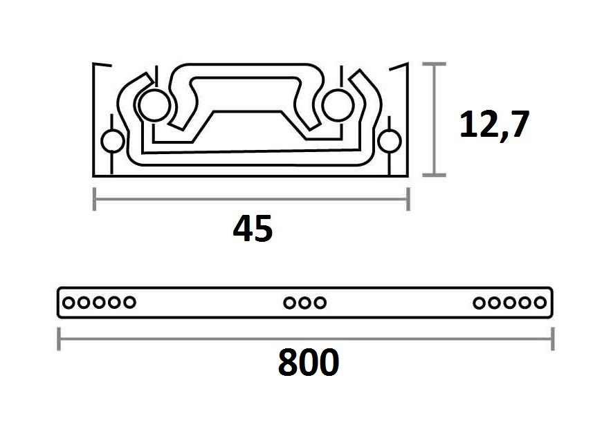 GUIA CAJON TELESCOPICA EXTRACCION TOTAL 45 X 800 MM CINCADA 78080 2