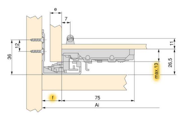 GUIA CAJON SILVER-19 SOFT 290MM  3129105 2