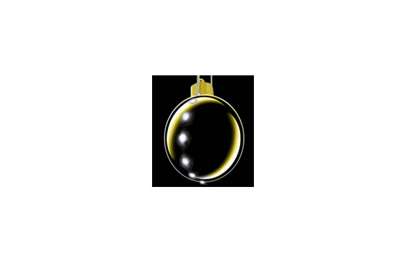 GUIRNALDA 4 BOLAS LED BLANé7CM  ORO