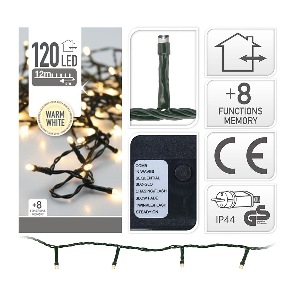 GUIRNALDA 120 LED BLAN.CALID EXTER71288 1