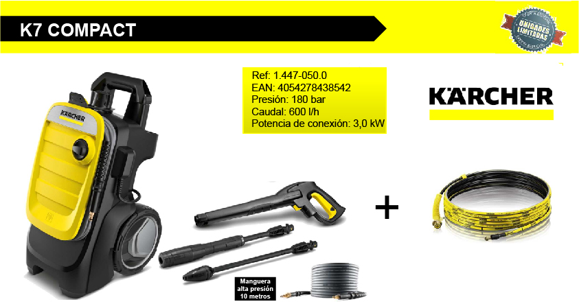 HIDROLIMPIADORA K7 COMPACT       600 L/H