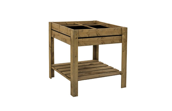 HUERTO URBANO MADERA ELEVA75X75XH79 CM