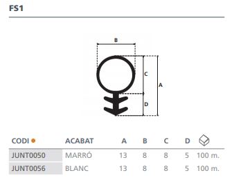JUNTA VENT.1204081 FS1 - 8 MM  MARRON 2
