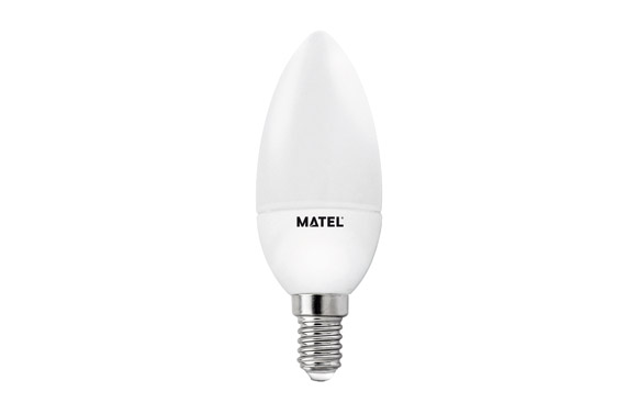 BOMBILLA LED VELA         E14 LUZ CALIDA