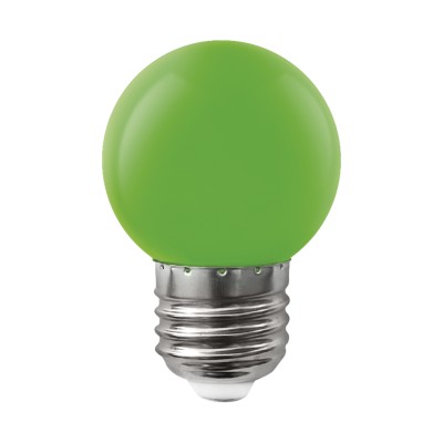 LAMPARA LED ESFERICA E27 1,5 W VERDE