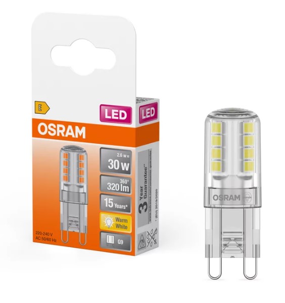 LAMPARA SPECIAL PIN 2.6W/827 G9 D.30 2