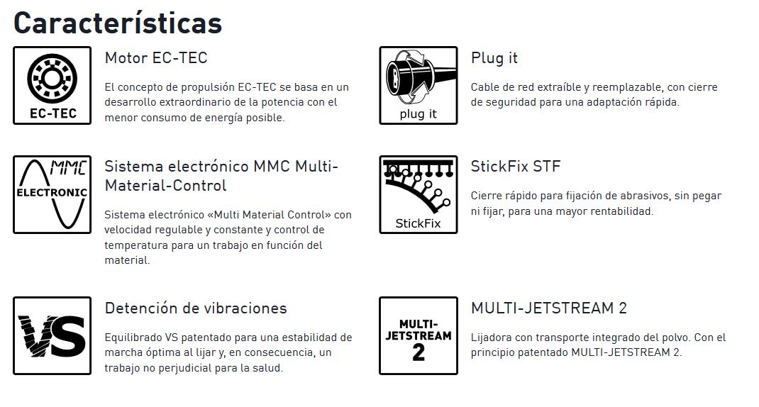LIJADORA EXCENT.ETS EC 150/5 EQ 575043 9