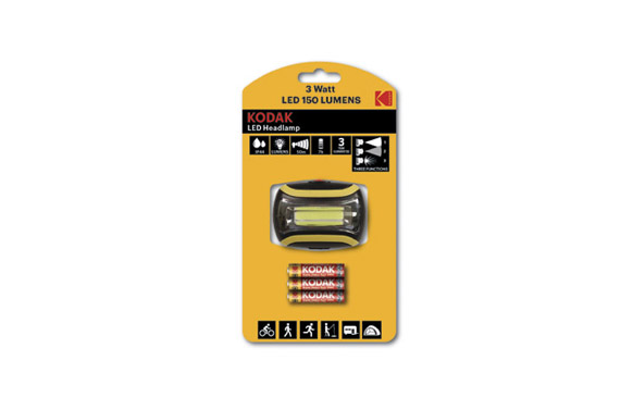 LINTERNA FRONTAL KODAK HEA150 LM + 3XAAA