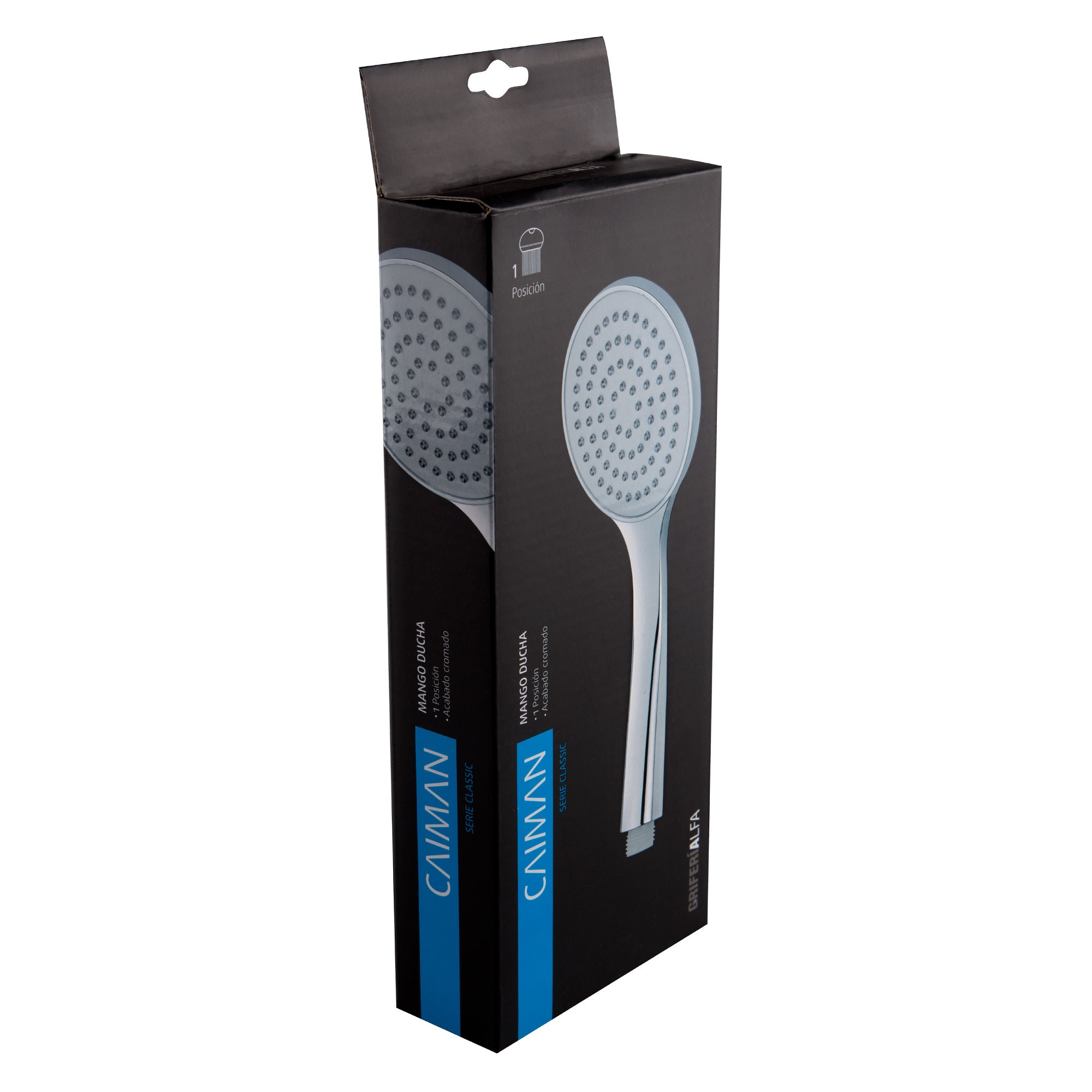 MANGO DUCHA 1 POSICION CAIMAN CROMADO 2