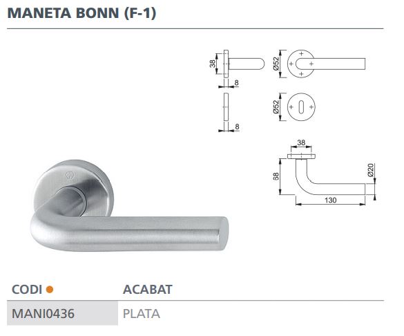 MANILLA L C/ROS.197L/42K BONN HOPPE F-1 3