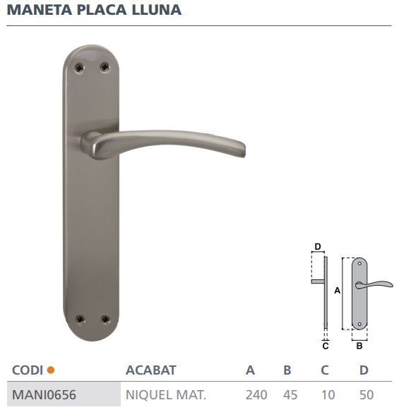 MANIVELA PLACA  LLUNA NIQ.SAT. 905-01 2