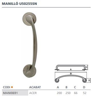 MANILLON ROSETA ACERO       U50255SN ACE 2