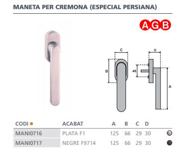 MANILLA PARA CREM.CUELLO REB. F-1 PLATA 2