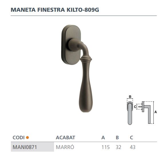 MANIVELA GRISAN KILTO-809G(MR) MARRON 2