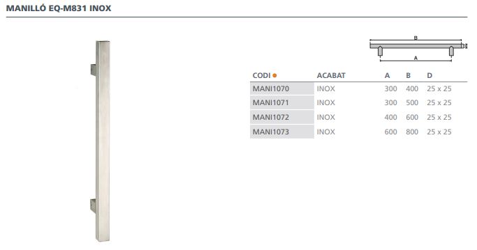 MANILLON EQUAL INOX EQM831 (300) 400MM 2