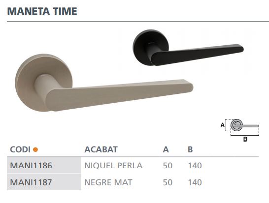 MANIVELA TIME    50MM 24001034 NEGRO MAT 2