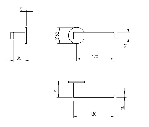 MANIVELA 2275 5S-153 NEGRO MAT 2